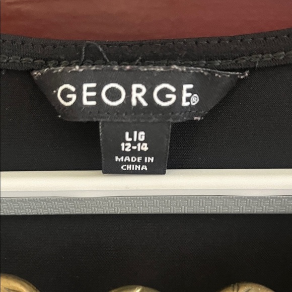 George Embellished Black Tank Top with Gold Buttons - Picture 3 of 7